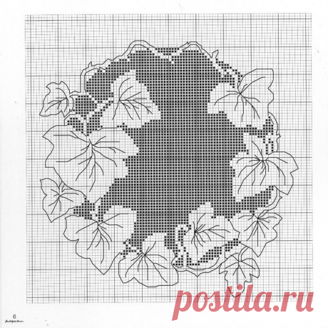Цветы монохром. Вышивка крестом.