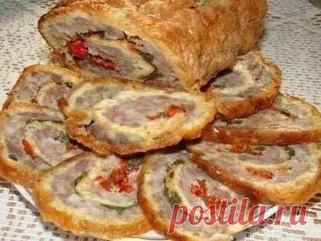 Рулет из сыра с мясным фаршем / Здоровый аппетит