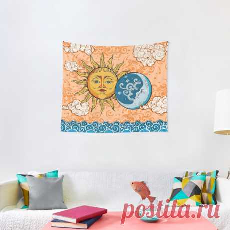 Sun God &amp; Moon #1 Tapestry
