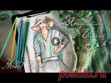 ВЯЖЕМ СВИТЕР СПИЦАМИ «ANGELICA» ЧАСТЬ 1 / HOW TO KNIT BEAUTIFUL SWEATER, PART 1 Вяжем простой свитер спицами с красивым вырезом «Angelica»...