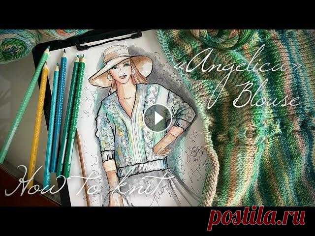 ВЯЖЕМ СВИТЕР СПИЦАМИ «ANGELICA» ЧАСТЬ 1 / HOW TO KNIT BEAUTIFUL SWEATER, PART 1 Вяжем простой свитер спицами с красивым вырезом «Angelica»...