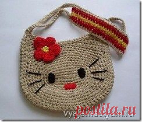 Сумочка &quot;Китти&quot; | Вяжем детям