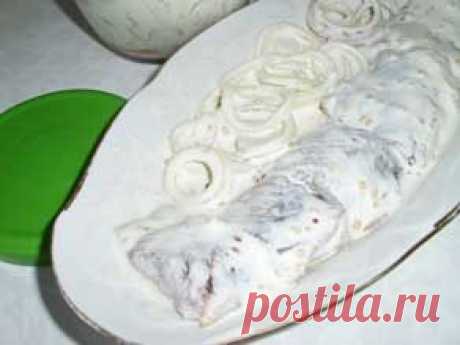 Маринованная селедка, маринуем ее в горчично-медовом маринаде