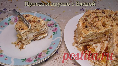 Торт из пряников и бананов