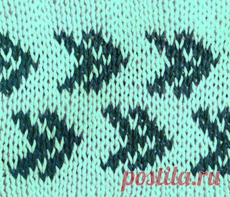 Жаккард узор рыбки