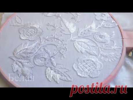 Embroidery: WHITE WORK . Simple stitches || Белая вышивка. Простые стежки