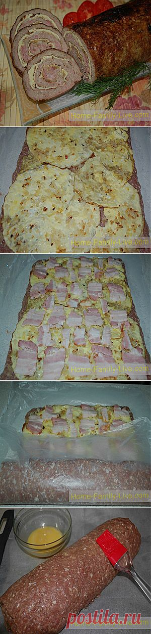 Рулет из фарша - Кулинарные рецепты