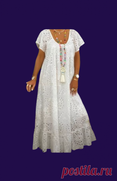 Шьем красивое летнее платье из гипюра с оборкой | Мир модной одежды | Яндекс Дзен