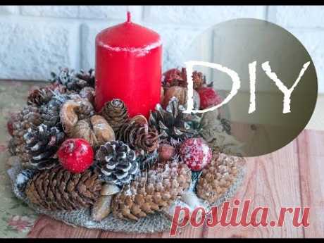 Рождественская  декоративная свеча Christmas Decorative Candle