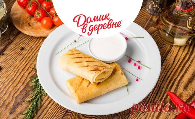 Рецепт нежных блинчиков от шеф-повара Константина Ивлева | Готовим #ДомаВкусно с продуктами «Домик в деревне» | Яндекс Дзен