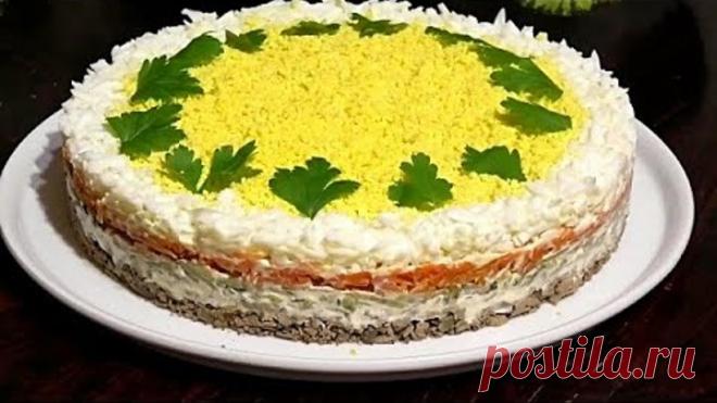 Салат с куриной печенью 