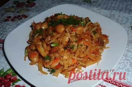 Фасоль с мясом и капустой | Домашняя еда