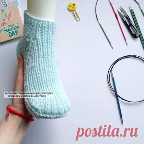 Носки «Резинка» 2 спицами без шва в подошве.