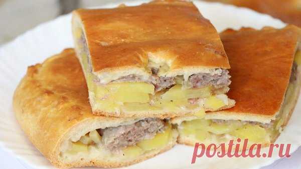 Мясной пирог с картофелем и фаршем | быстрые рецепты | Яндекс Дзен