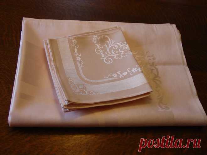 Lovely Vintage Tablecloth Napkins Unused Pink Cotton & Rayon - Etsy