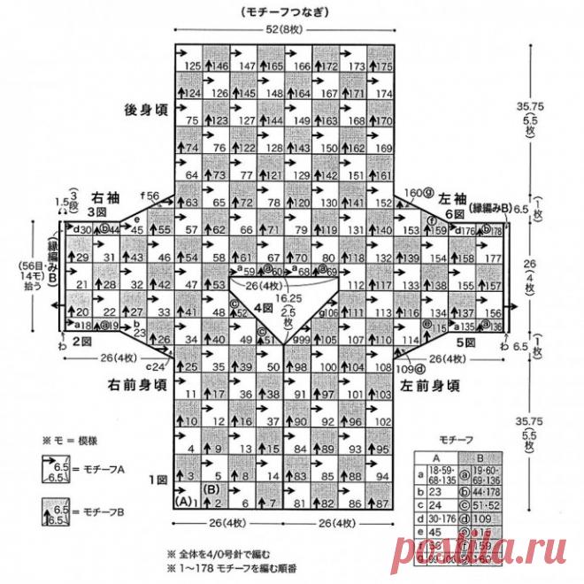 Элегантный серый кардиган, связанный в технике С2С