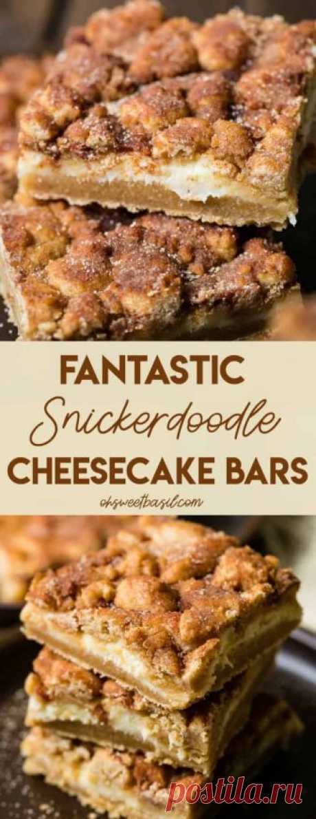 Fantastic Snickerdoodle Cheesecake Bars - Oh Sweet Basil