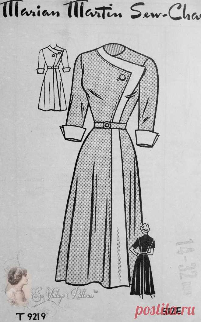 Marian Martin T9219 Marian Martin T9219; ca. 1940s; Misses' Dress So Vintage Patterns.Com [insert your username, and make sure your preferences allow for people to contact you via e-mail. Do not list your email address here!]