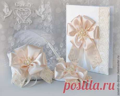 Купить Набор свадебных аксессуаров "Мадлен" - свадебные аксессуары, свадьба, свадебный аксессуар, свадебный набор