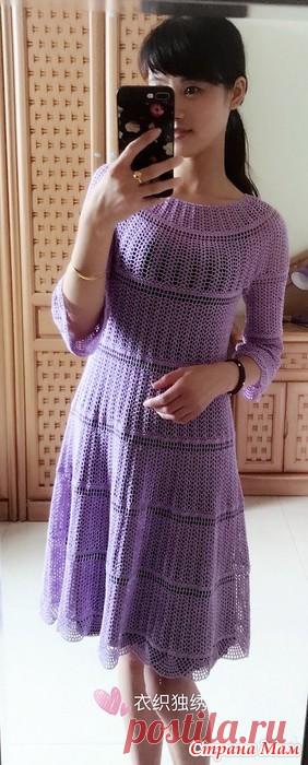 . Универсальный вариант. Сиреневое платье. - Все в ажуре... (вязание крючком) - Страна Мам
