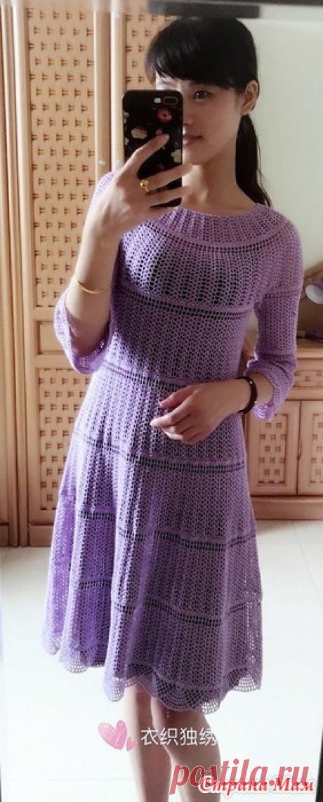 . Универсальный вариант. Сиреневое платье. - Все в ажуре... (вязание крючком) - Страна Мам
