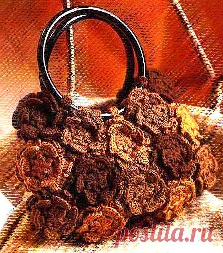 Модели сумок крючком: летняя сумка из круглых мотивов-цветов | Вязание Шапок - Модные и Новые Модели