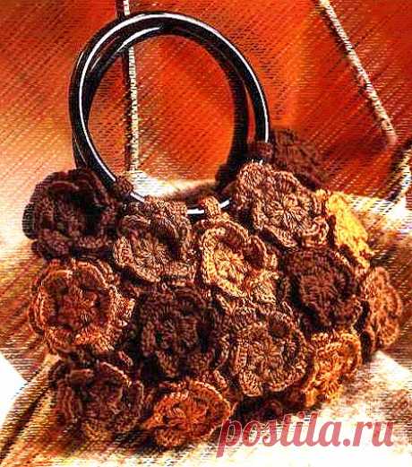 Модели сумок крючком: летняя сумка из круглых мотивов-цветов | Вязание Шапок - Модные и Новые Модели