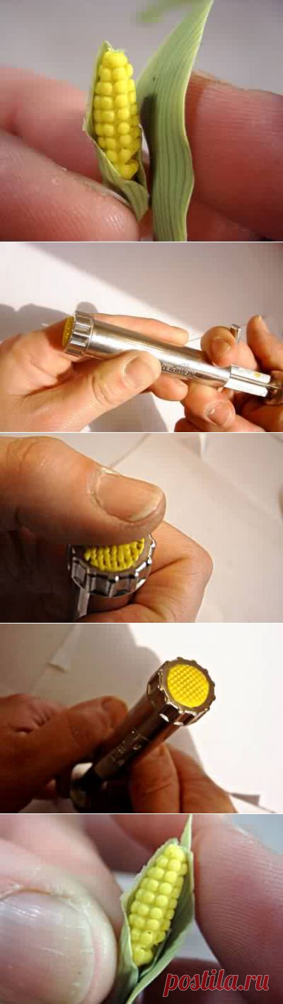 Початок кукурузы из пластики.МК