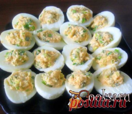 Яйца фаршированные икрой мойвы фото рецепт приготовления