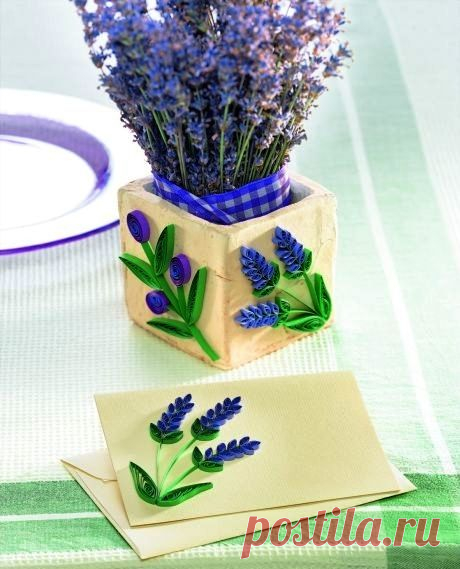 ЛАВАНДА из бумаги в технике квиллинг