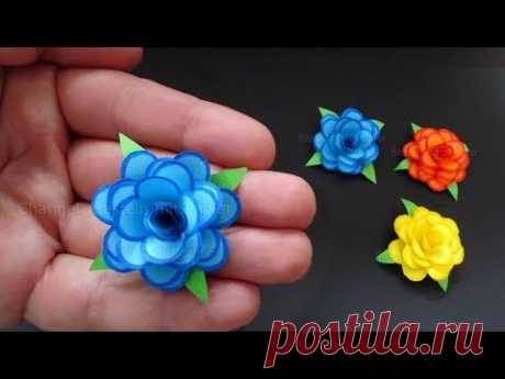 Rosen basteln mit Papier - Kleine Blumen als DIY Deko &amp; Geschenk 🌹 Origami Bastelideen - YouTube