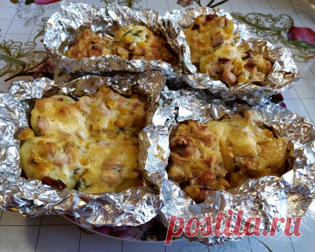 Простую запеченную картошку можно превратить в праздничное блюдо.Картошечка "Царская"(и просто на ужин, и на пикник хороша ) | Алина Калинина Простые рецепты | Яндекс Дзен