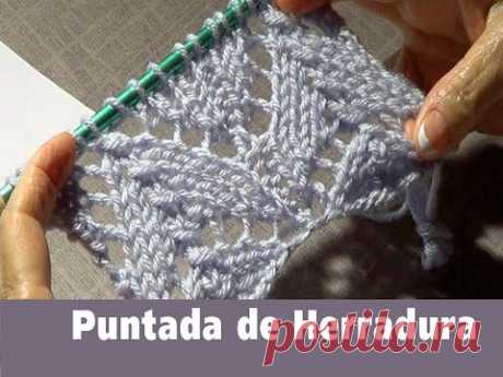 Puntada Tejida de Herradura -Encaje Tejido