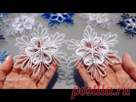 АЖУРНАЯ СНЕЖИНКА ИЗ БУМАГИ ❄️ LACEY PAPER SNOWFLAKE ❄️