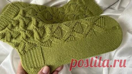 Носки на узкую ногу с низким подъемом «Оливка» - вяжем паголенок - смотреть онлайн в поиске Яндекса по Видео