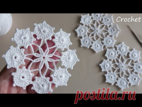 Очень просто!!! Цветочные мотивы ВЯЗАНИЕ КРЮЧКОМ для начинающих EASY Flower Pattern Crochet