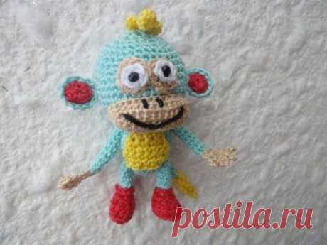 ▶ Обезьянка БАШМАЧОК Ч-1 Monkey Cypripedium Crochet P-1 - YouTube