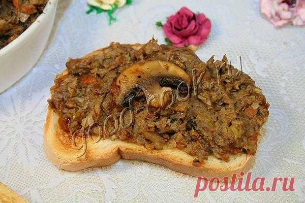 грибной паштет с гречкой. Рецепт приготовления