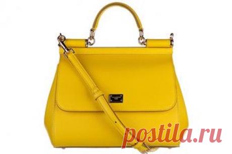 Dolce&Gabbana borsa donna a mano shopping in pelle nuova sicily giallo: Amazon.it: Scarpe e borse
