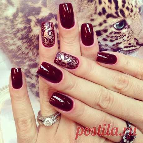 Most Popular Burgundy Nail Art Design Ideas You Can Follow