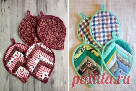Ольга Браженкова шьёт прихватки стопочками, как блины печёт. Любит создавать кухонный текстиль | Подушкины секреты | Яндекс Дзен