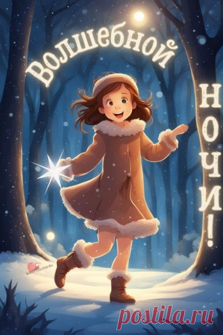 "Спокойной ночи" - картинки зимние женщине(56шт.)