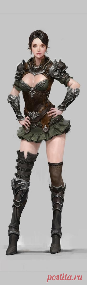 (140) works in corp by waterlon | The Raging Fangirl | Game Art, Armors and Warriors