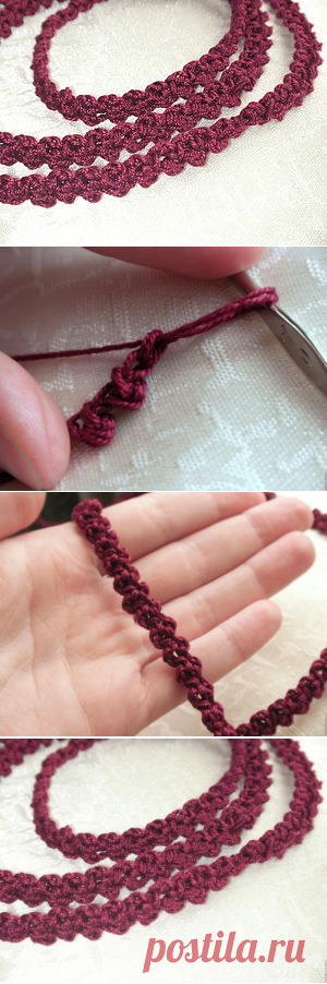 МК Шнур крючком - Ярмарка Мастеров - ручная работа, handmade