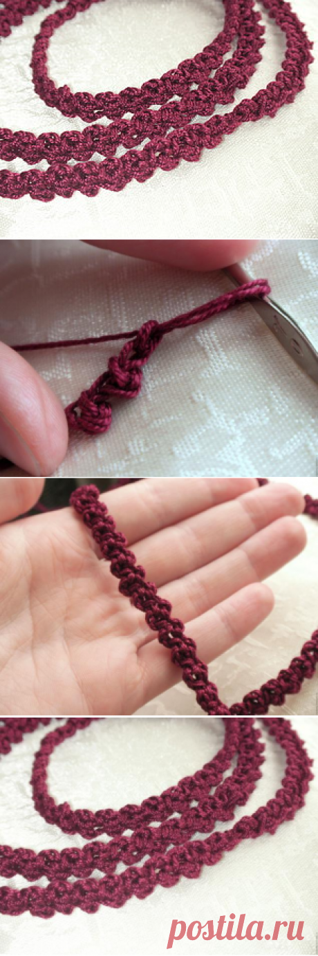 МК Шнур крючком - Ярмарка Мастеров - ручная работа, handmade