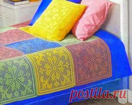 Модели вязания со схемами и описаниями: Красивый постельный комплект крючком