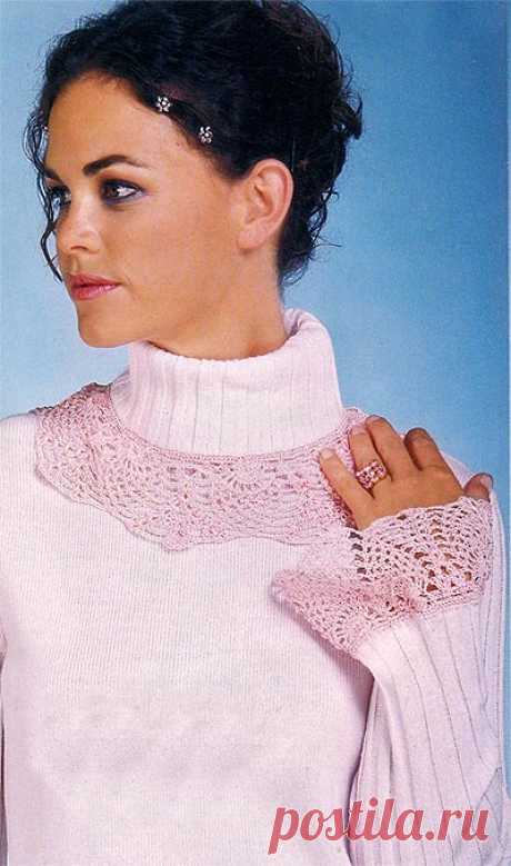 Новая кофточка из старой – обвязка крючком