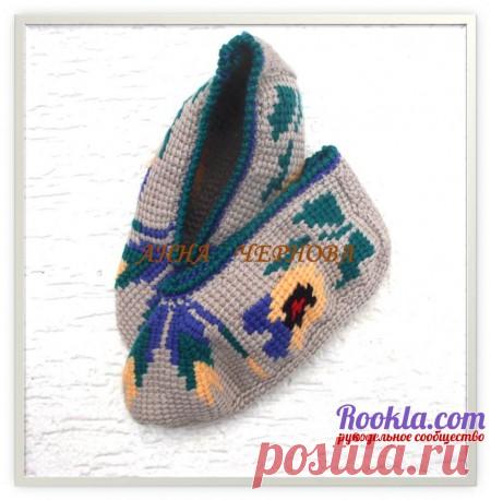 Вязаные крючком следки. Тунисское вязание