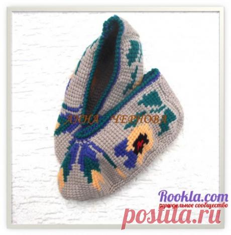 Вязаные крючком следки. Тунисское вязание