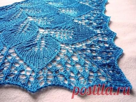Шаль спицами